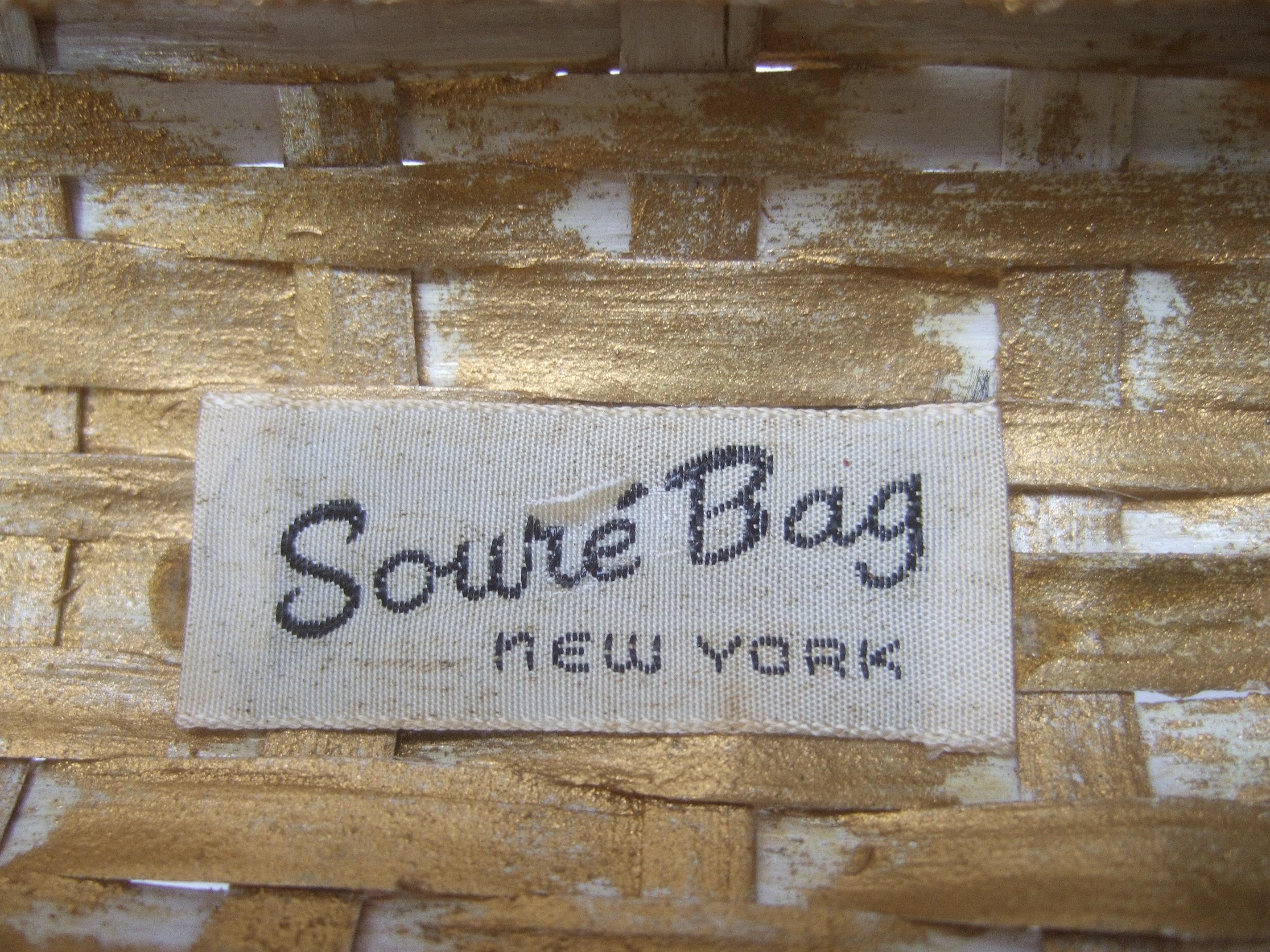 Whimsical Circus Theme Wicker Handbag by Soure Bag NY circa 1950s 10
