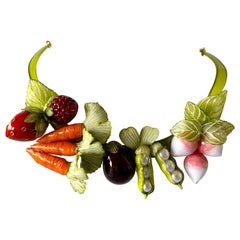 Whimsical Contemporary Fruit and Vegetable Necklace 