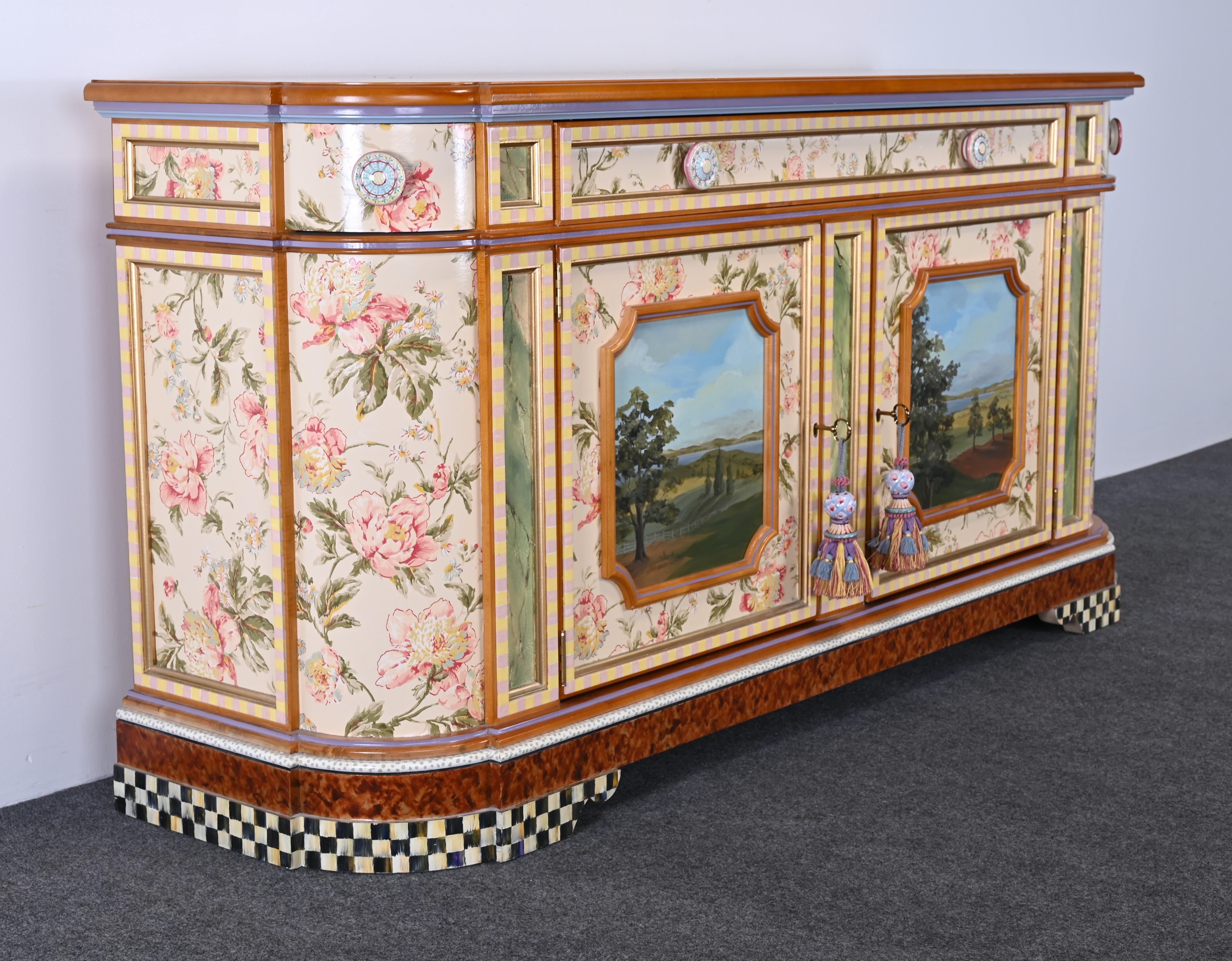 Whimsical Credenza by Mackenzie Childs, 1980s 4