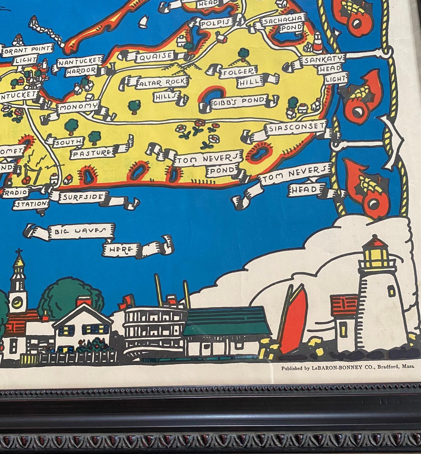 Other Whimsical Decorative Map of Nantucket by Jack Atherton, 1937