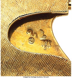 Whimsical Disney Inspired 18k Yellow Gold Diamond Brooch w/Charms 108.90gr