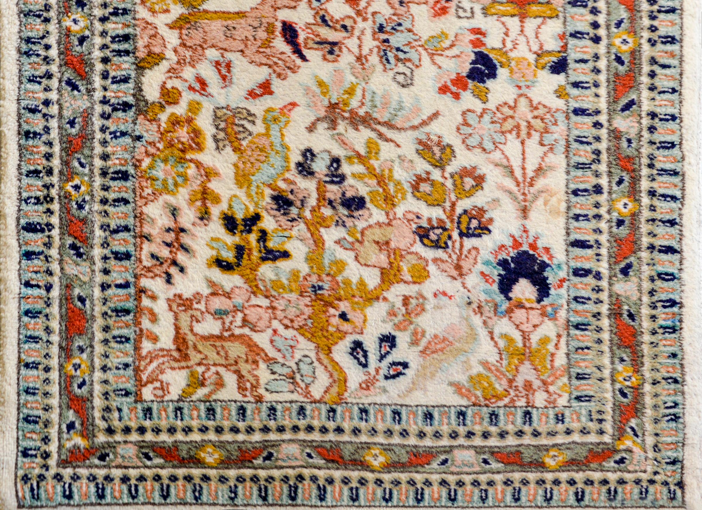 Whimsical Early 20th Century Tabriz Runner In Good Condition In Chicago, IL