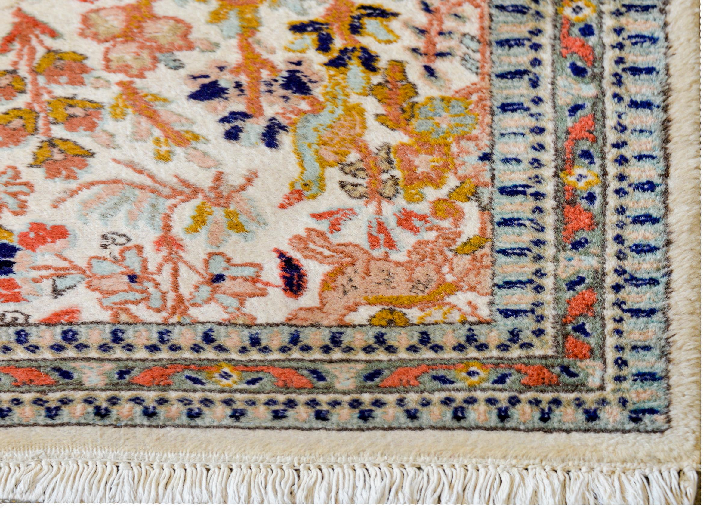 Wool Whimsical Early 20th Century Tabriz Runner