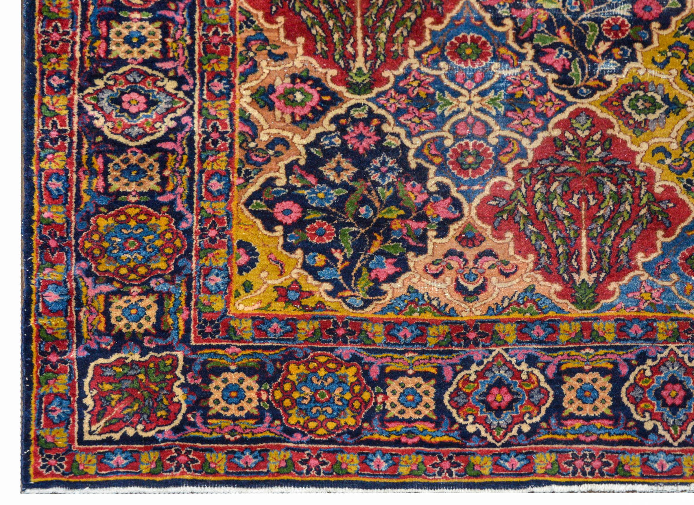 Whimsical Early 20th Century Yazd Runner For Sale 1