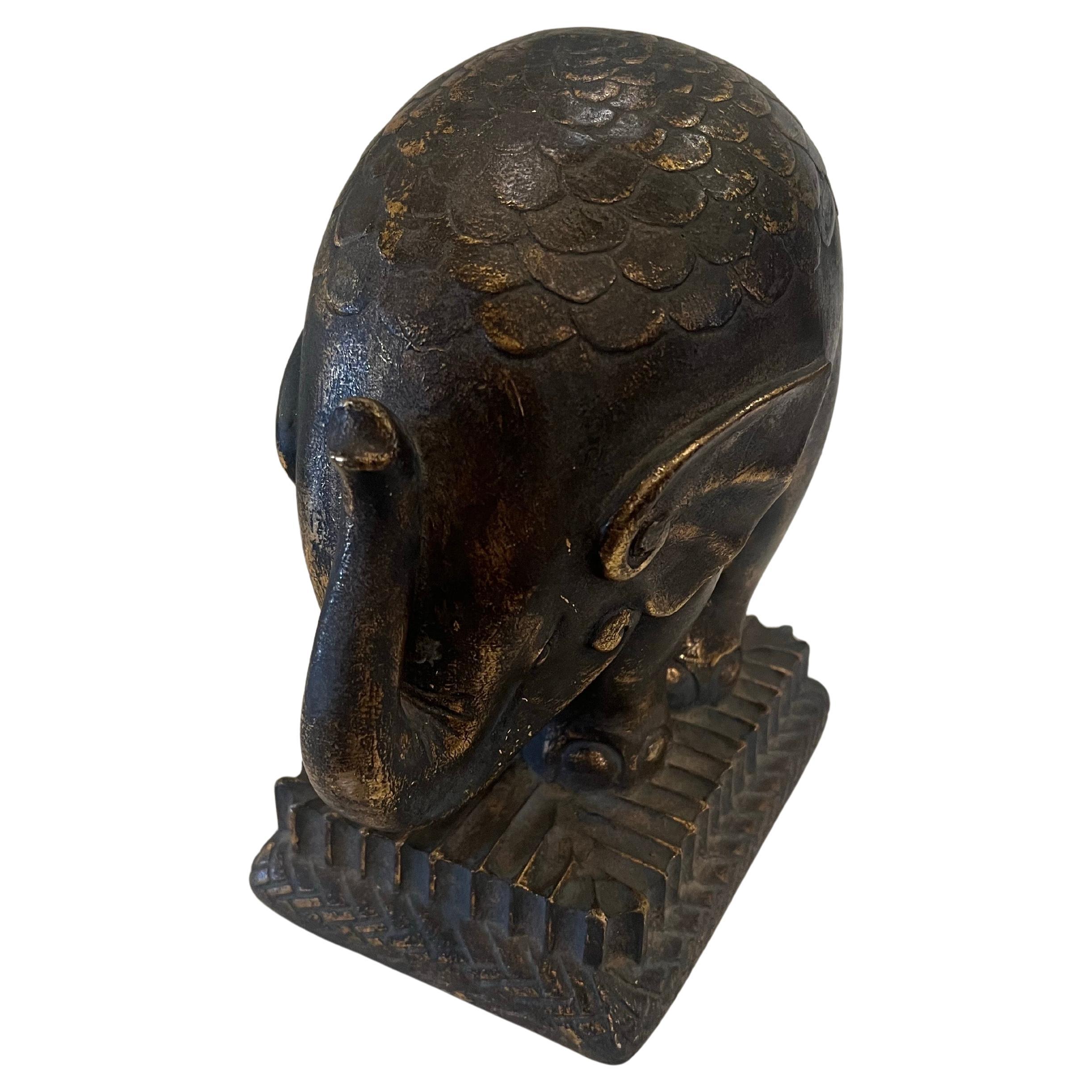 Skurrile Elefantenskulptur von Maitland Smith (Hollywood Regency) im Angebot