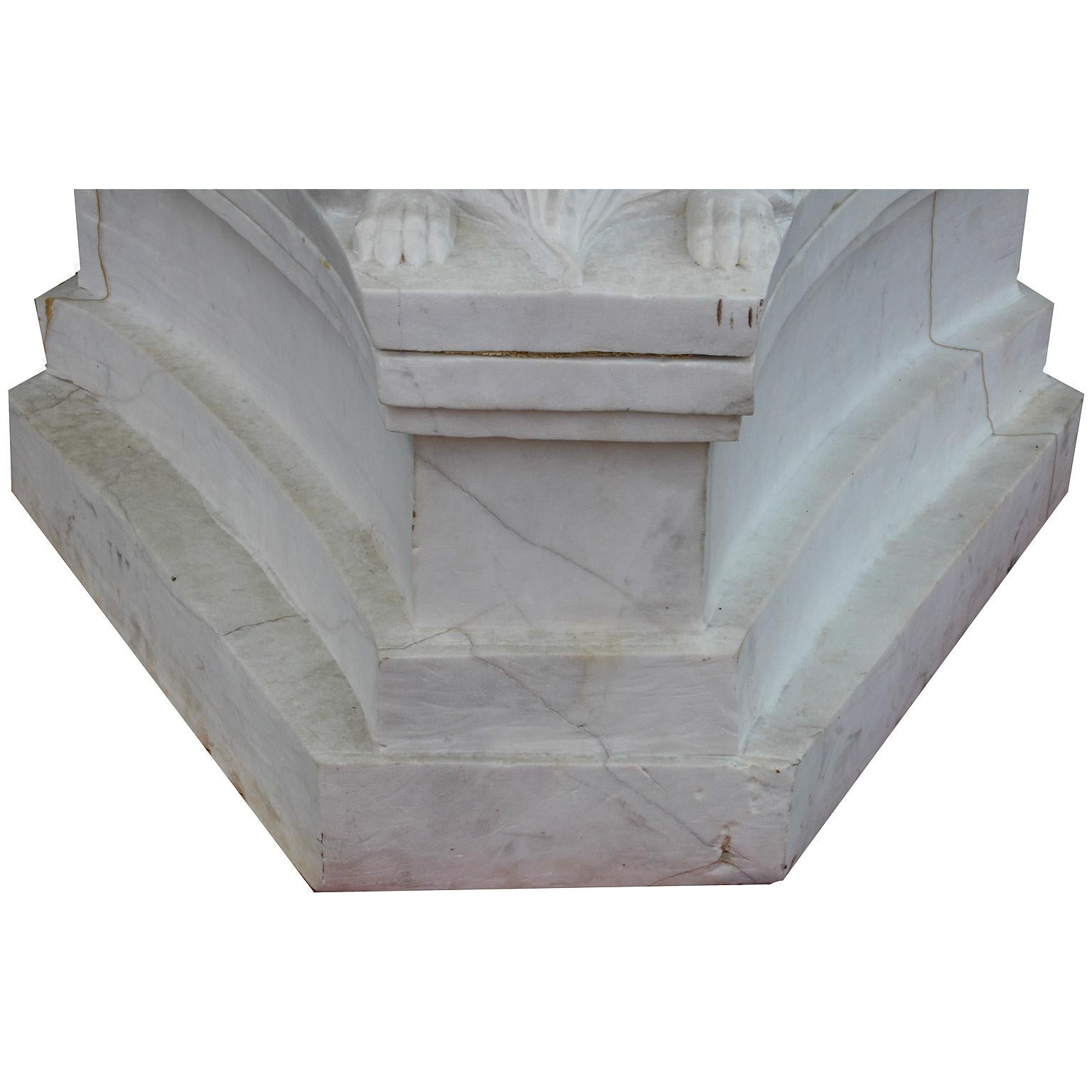 Whimsical English 19th-20th Century White Marble Figural Outdoor Dog Fountain For Sale 2