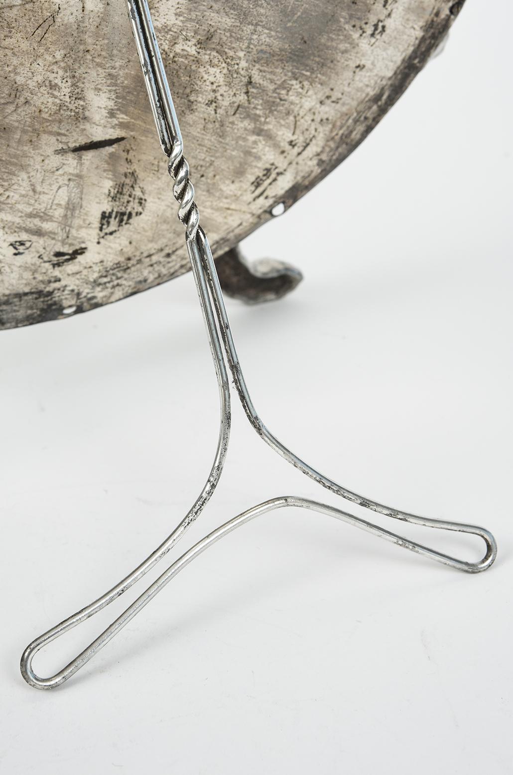 Miroir de table en verre biseauté avec hibou figuratif sur une branche en vente 4
