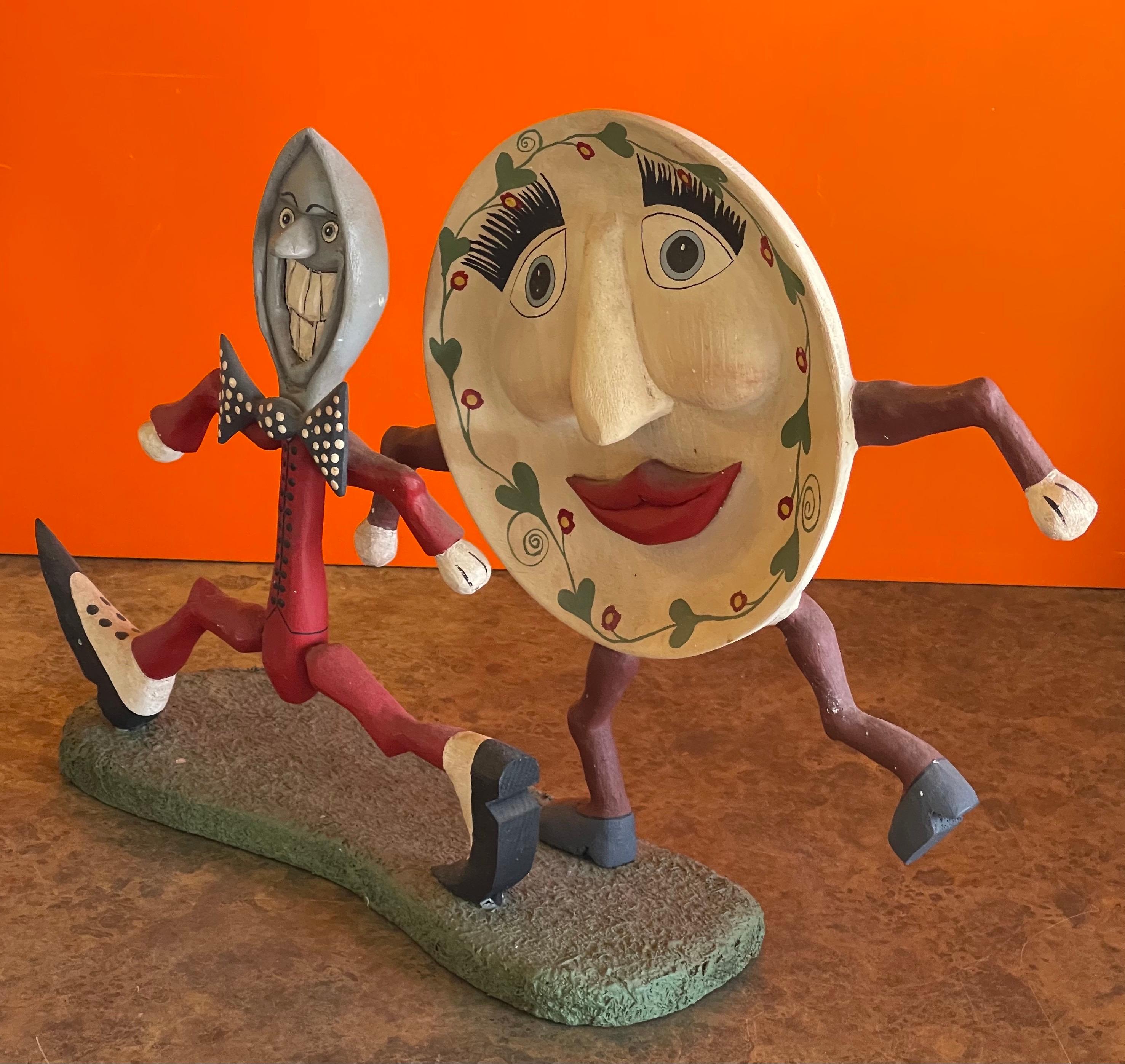 Whimsical Folk Art Sculpture 