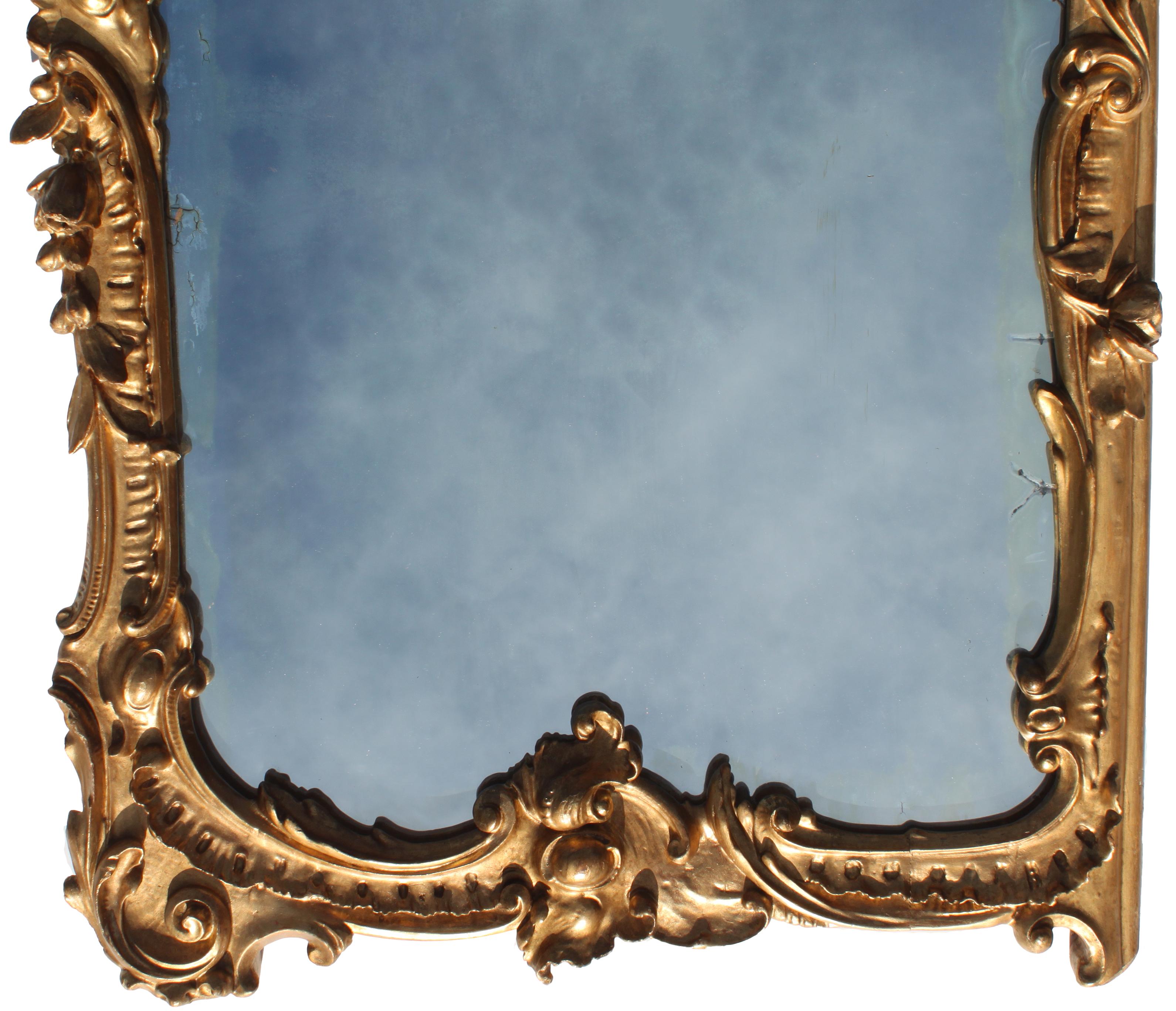Whimsical French 19th-20th Century Belle Époque Gilt-Wood Triptych Putti Mirrors For Sale 5