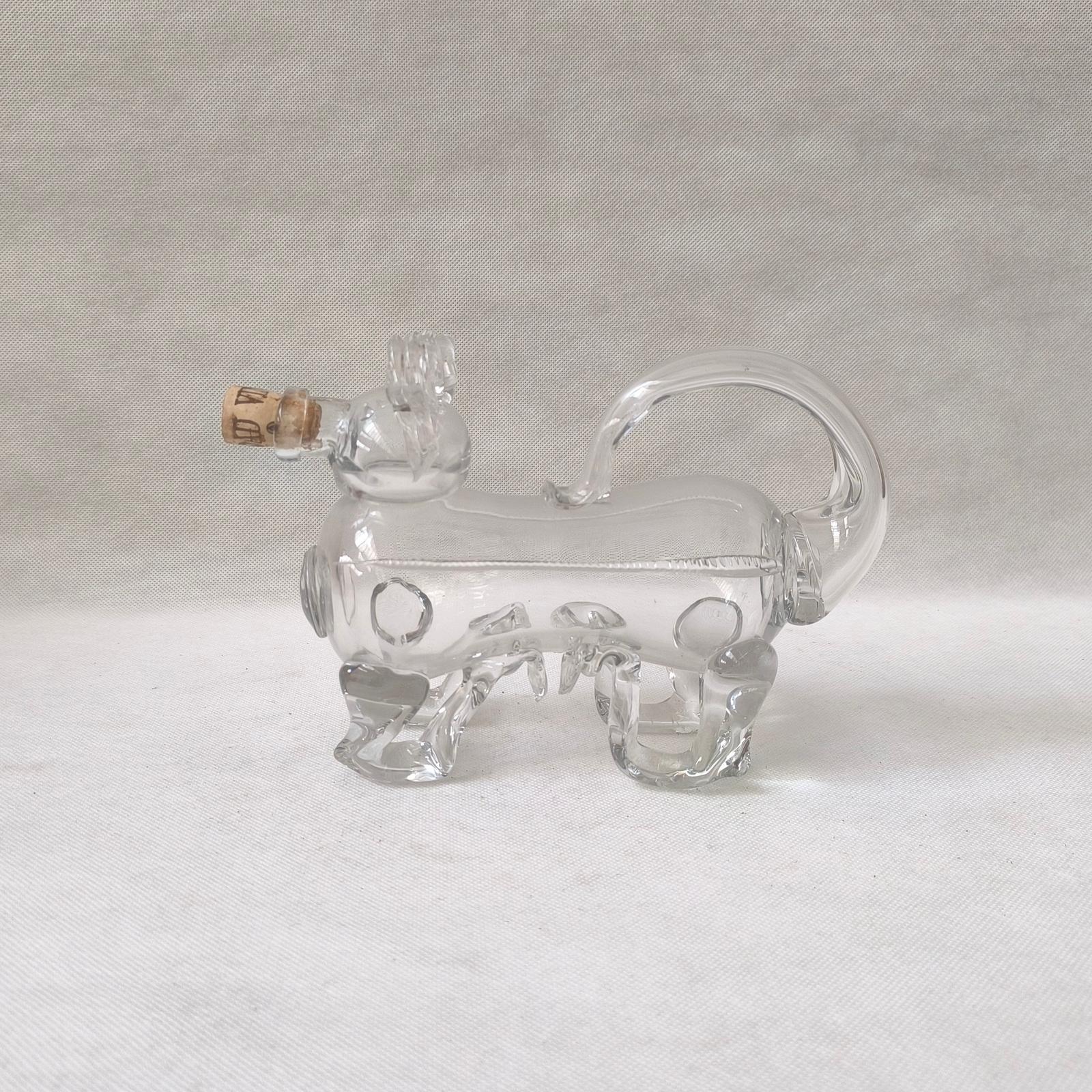 Scandinave moderne Carafe à décanter en verre en forme d'animal 