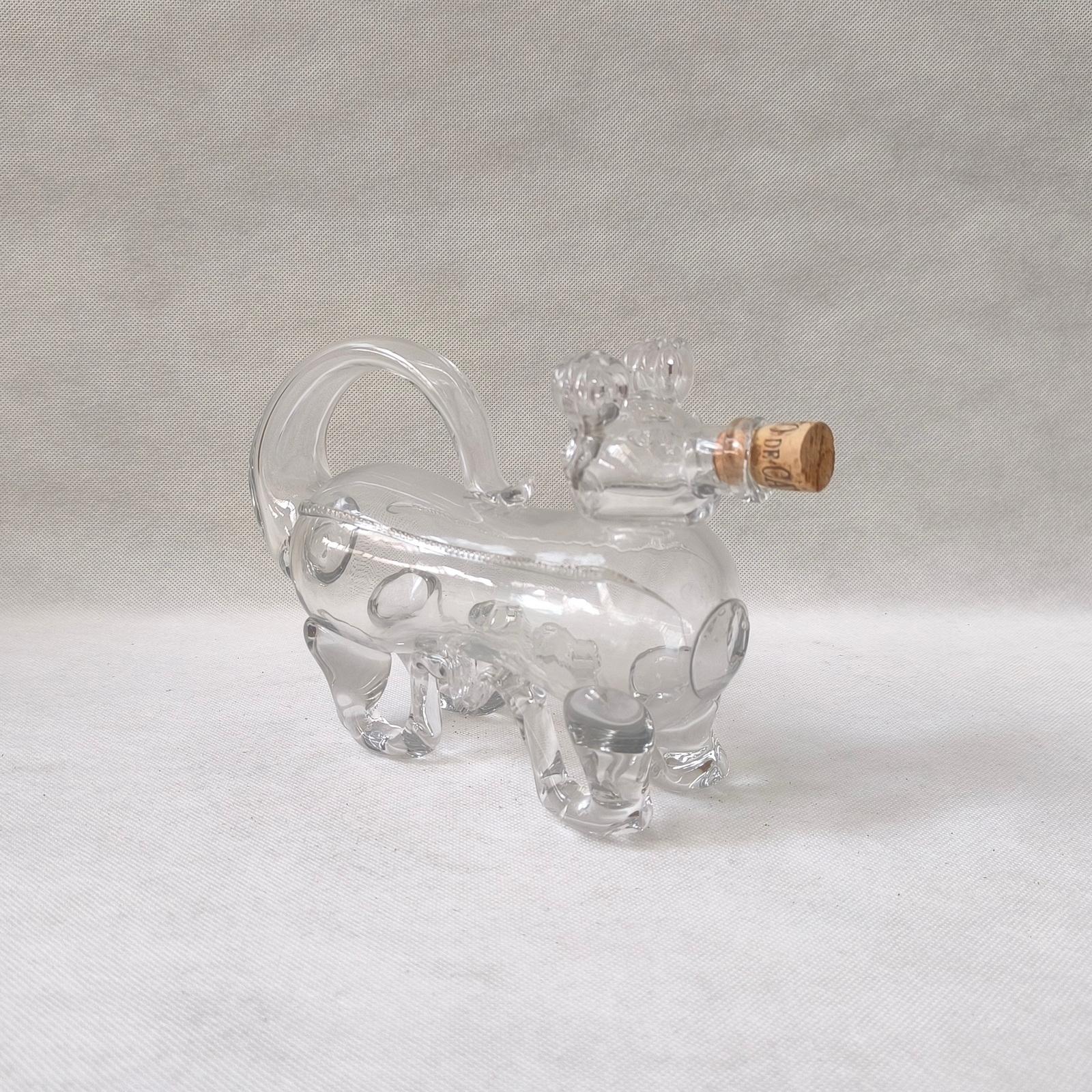 Verre brun Carafe à décanter en verre en forme d'animal 