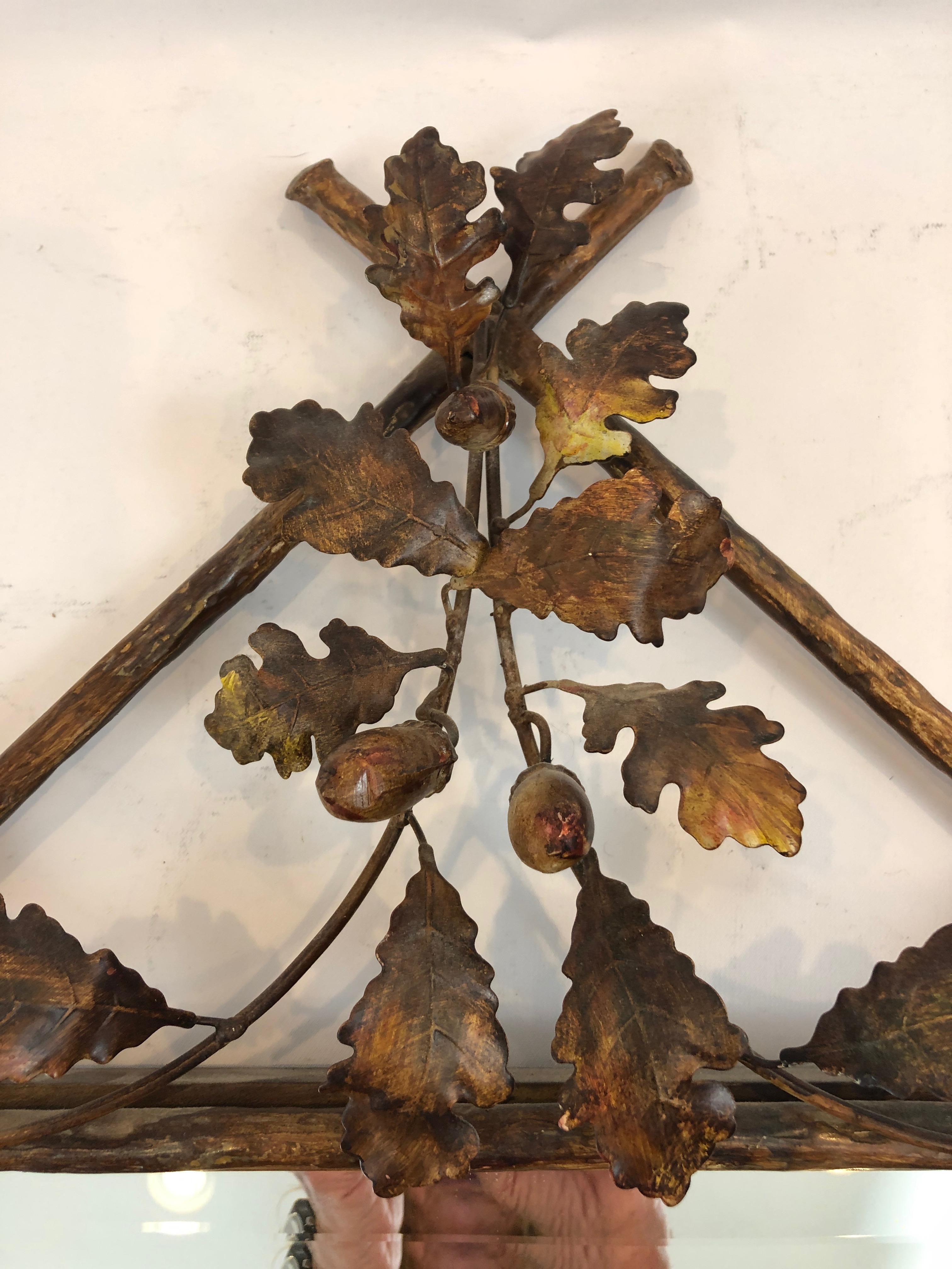 mirror with leaves