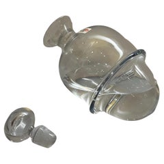 Whimsical Glass Liquor Decanter Fojo Line for Holmegaard