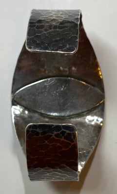 Whimsical Hand-Crafted Sterling Silver "Spaceballs" Cuff Bracelet