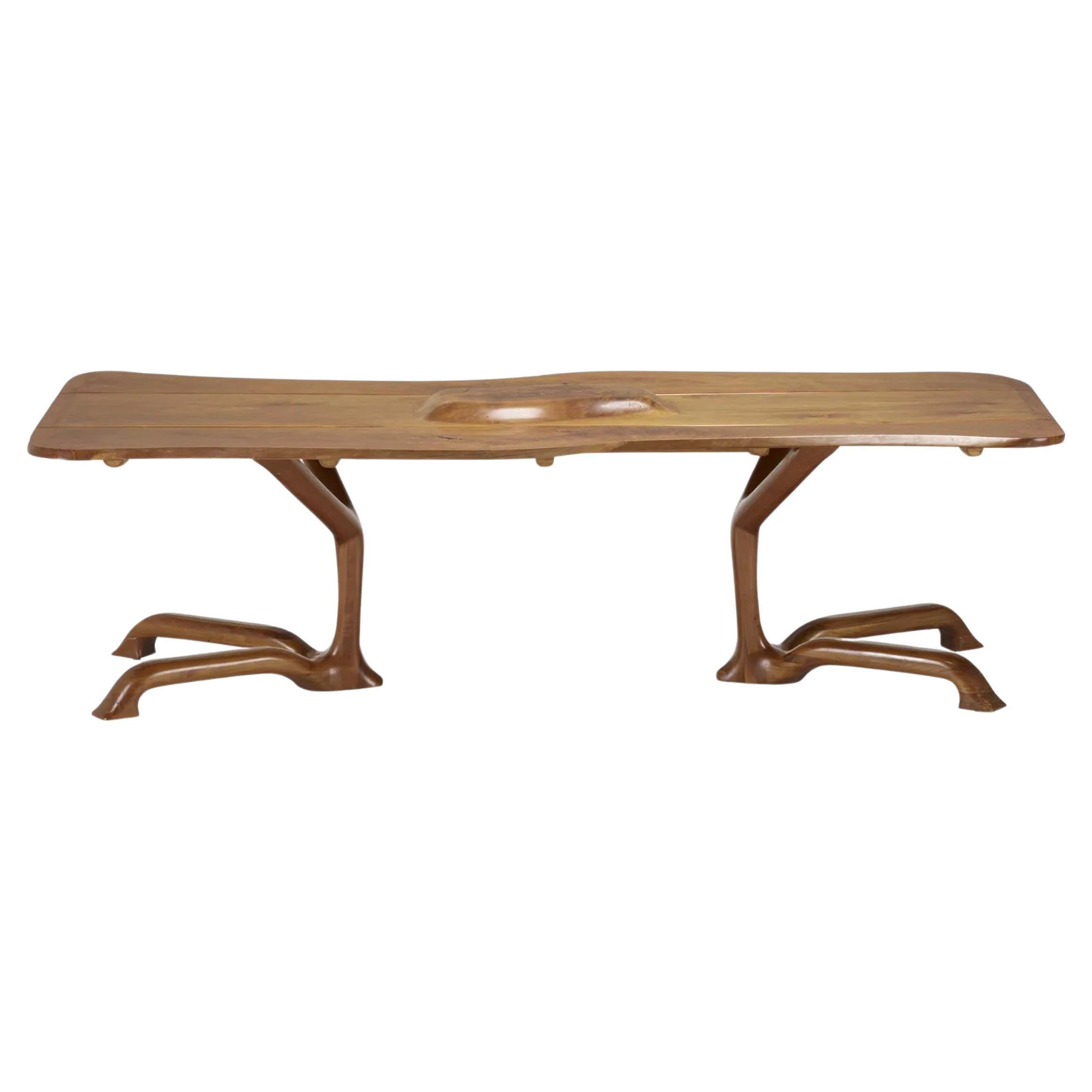 Table de salle à manger fantaisiste fabriquée à la main en Studio Craft 1974 par Ejner Pagh