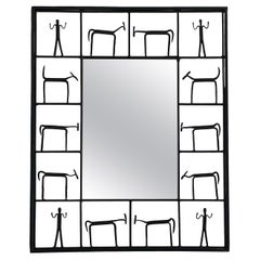 Whimsical Iron Mirror after Frederick Weinberg