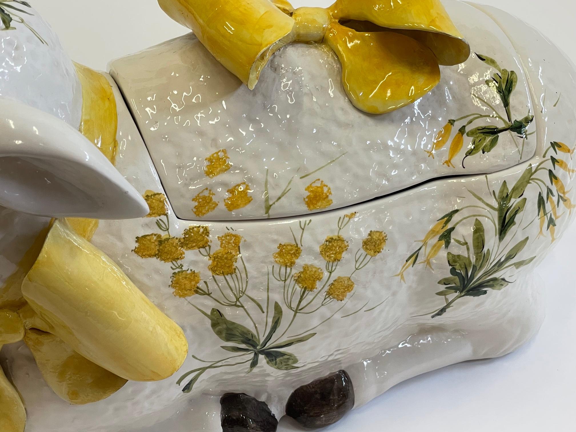 Whimsical Italian Ceramic Lamb Tureen 4