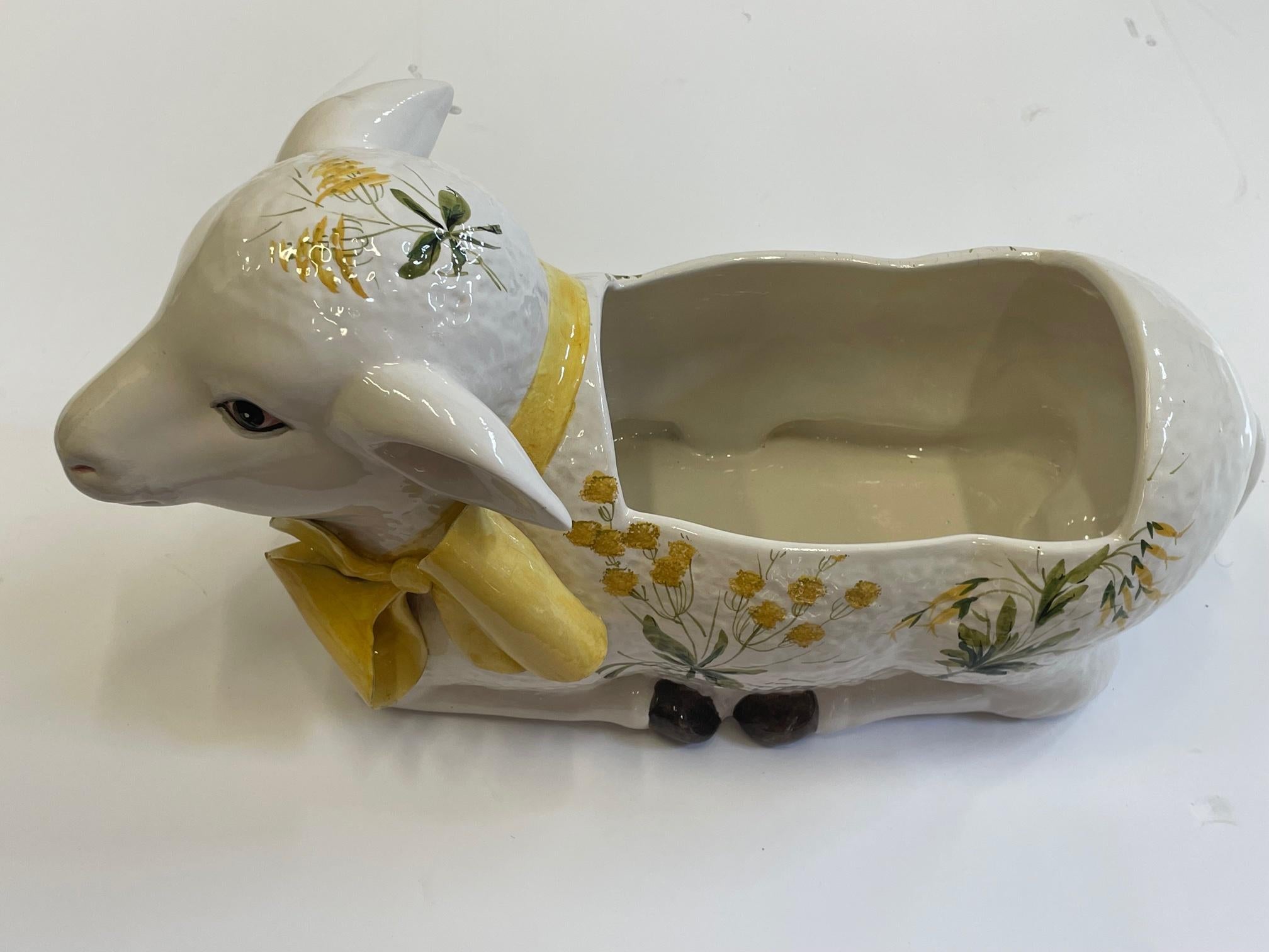Whimsical Italian Ceramic Lamb Tureen 6
