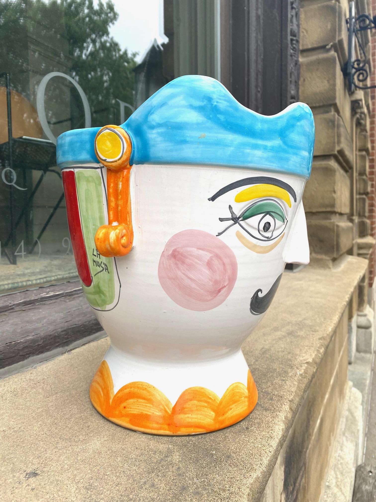 Mid-Century Modern Jardinière fantaisiste en céramique italienne par  La Musa en vente