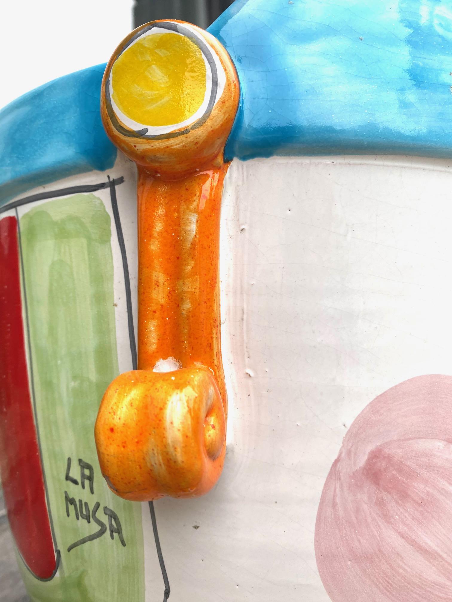 Fin du 20e siècle Jardinière fantaisiste en céramique italienne par  La Musa en vente