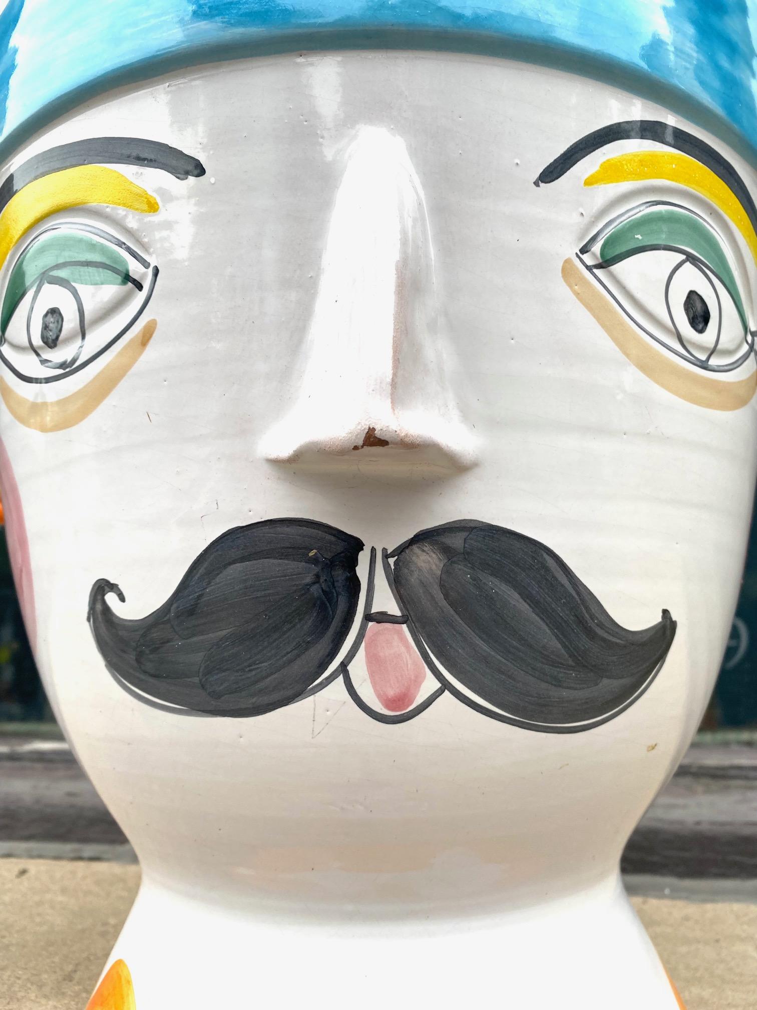 Jardinière fantaisiste en céramique italienne par  La Musa en vente 1