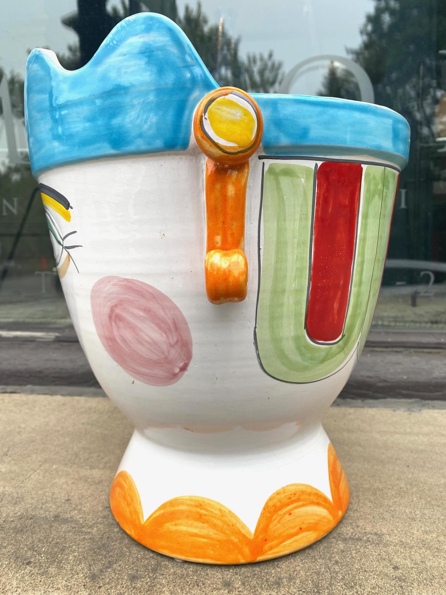 Jardinière fantaisiste en céramique italienne par  La Musa en vente 2