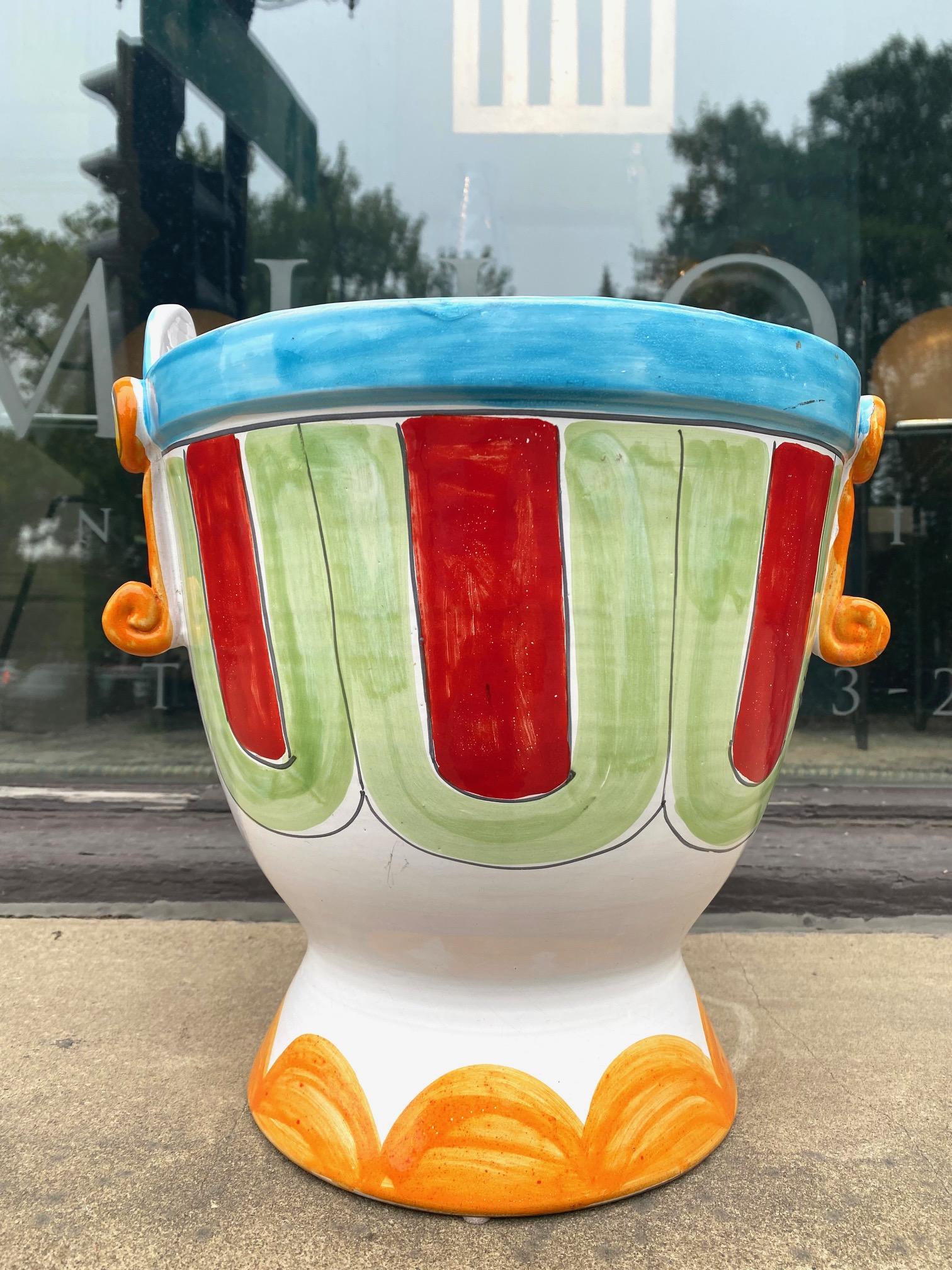 Jardinière fantaisiste en céramique italienne par  La Musa en vente 3
