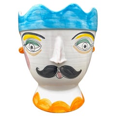 Whimsical Italian Ceramic Planter by  La Musa