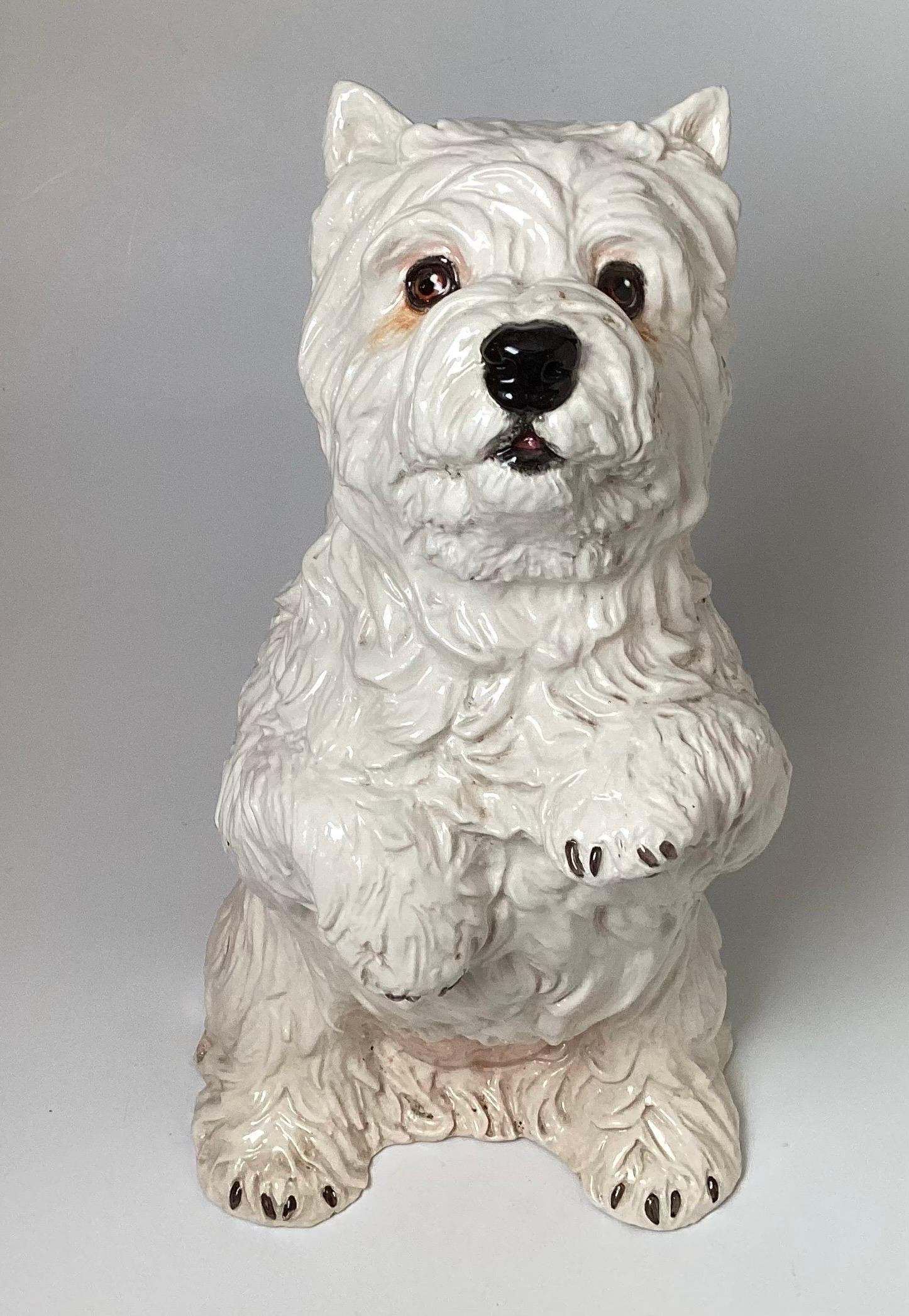 Whimsical Italian Made Westie Figure, 1960s In Excellent Condition In Lambertville, NJ
