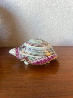 Whimsical Italian Porcelain Turtle Figurine by Gattinoni