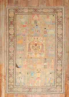 Whimsical Karabagh Animal Pictorial Rug