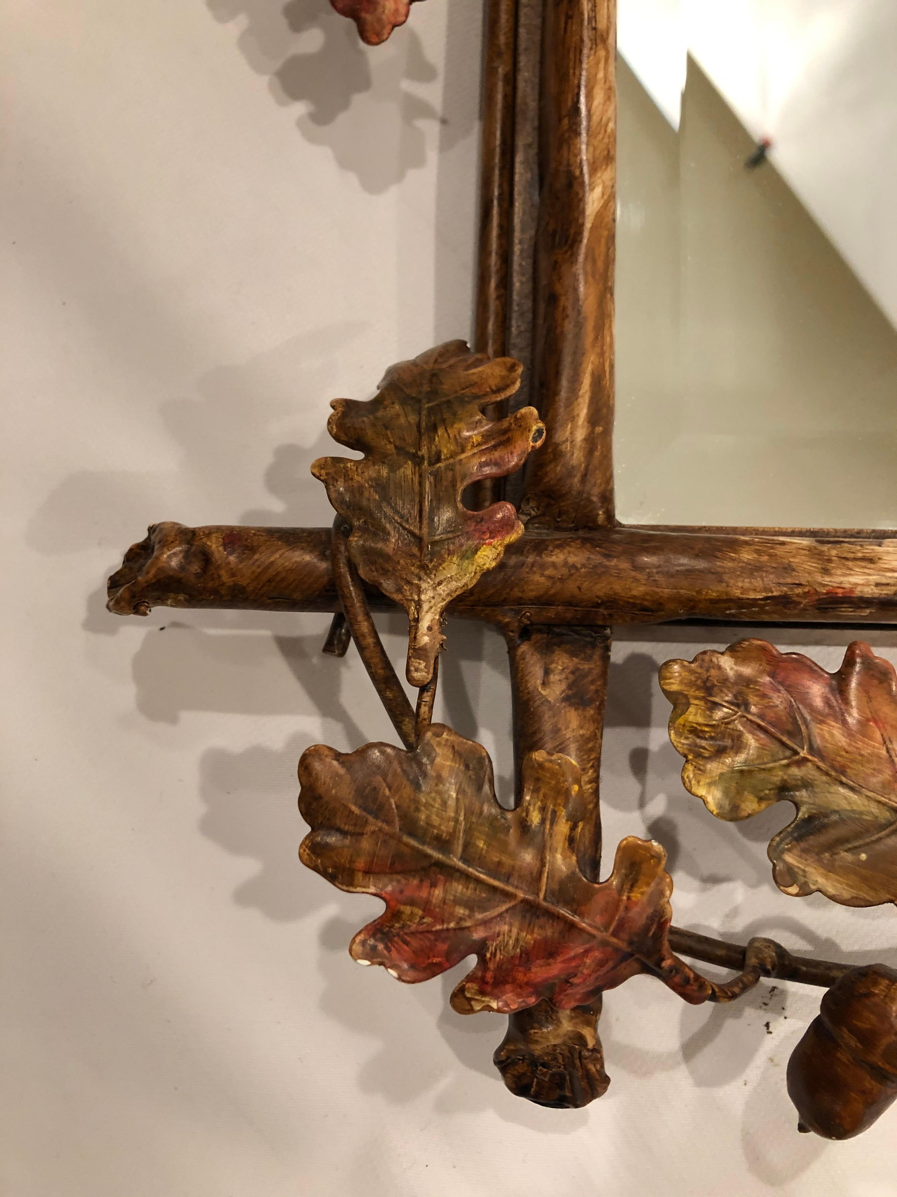 American Whimsical La Barge Painted Iron & Tole Mirror with Bird