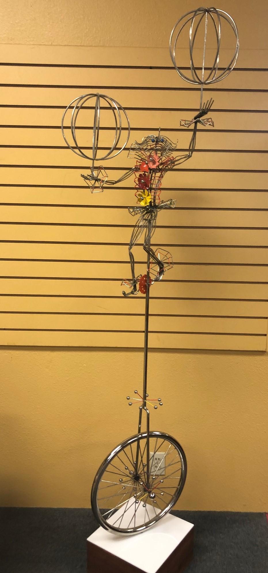 Whimsical Metal Kinetic Sculpture with Enamel Highlights by Joseph Burlini 8