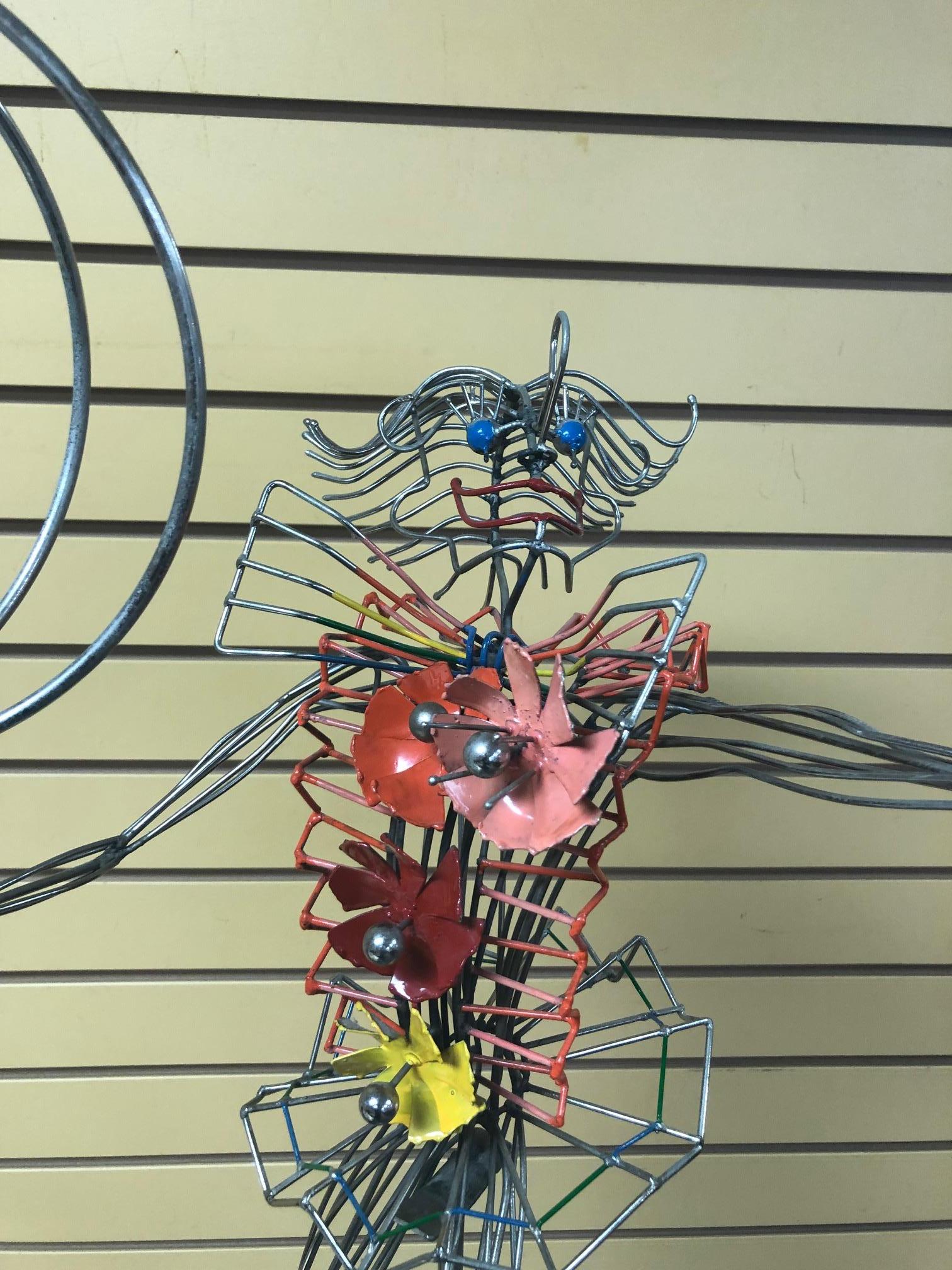 20th Century Whimsical Metal Kinetic Sculpture with Enamel Highlights by Joseph Burlini