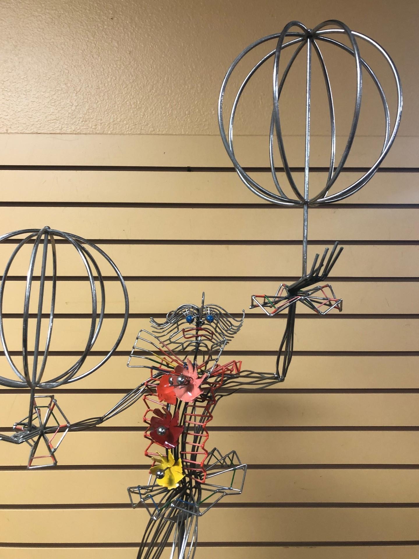 Whimsical Metal Kinetic Sculpture with Enamel Highlights by Joseph Burlini 3