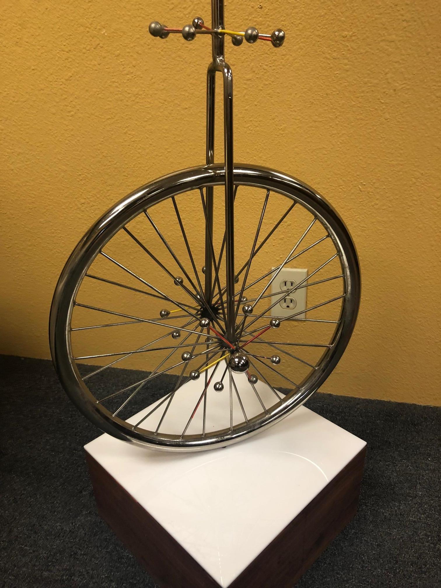 Whimsical Metal Kinetic Sculpture with Enamel Highlights by Joseph Burlini 4