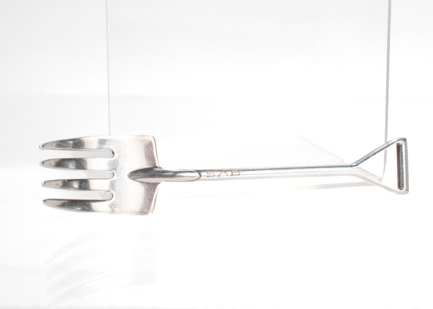 Skurrile Mid-Century Felmore Sterling Silber Schaufel & Spaten geformt Gabel & Löffel 5