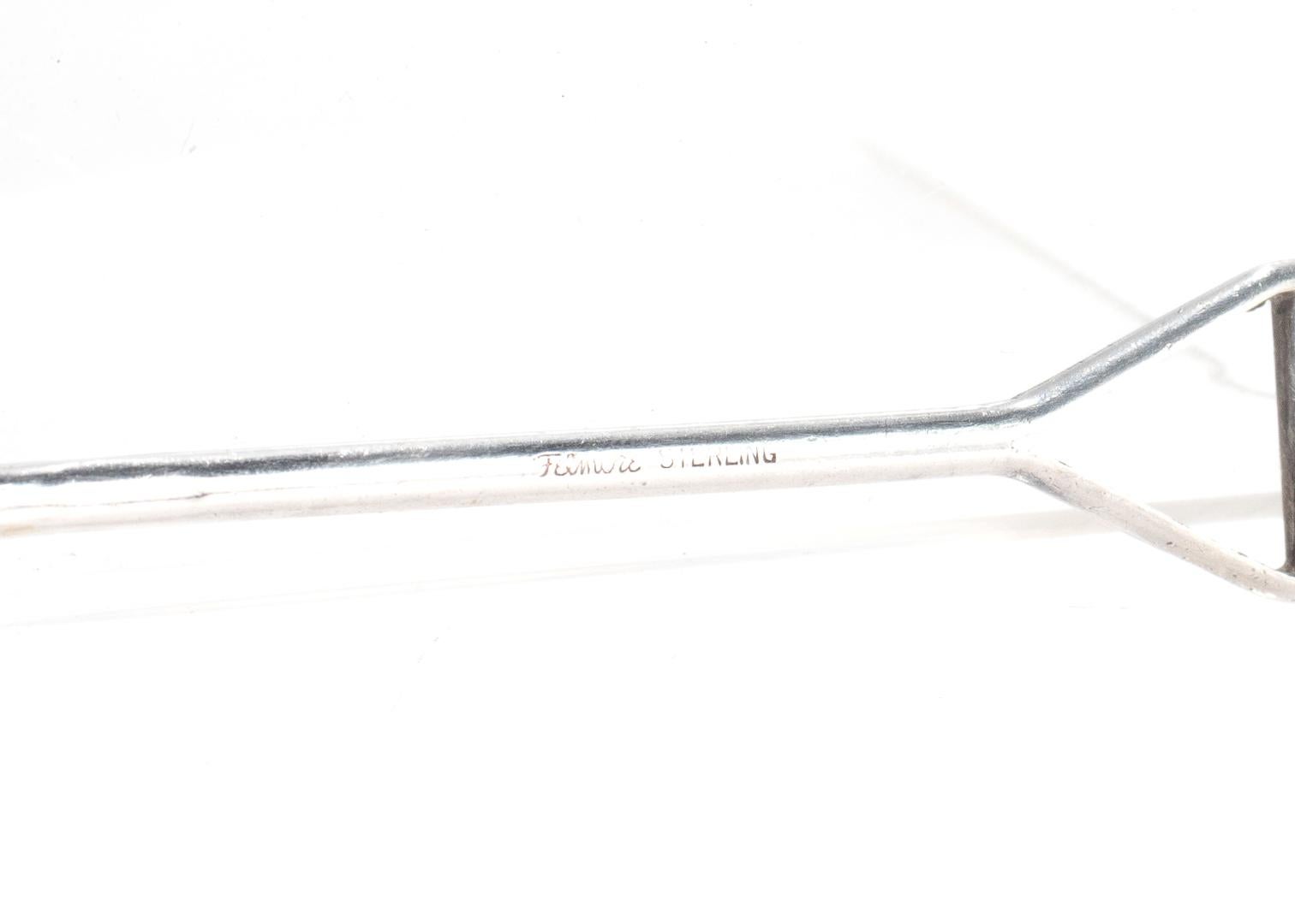 Skurrile Mid-Century Felmore Sterling Silber Schaufel & Spaten geformt Gabel & Löffel 8