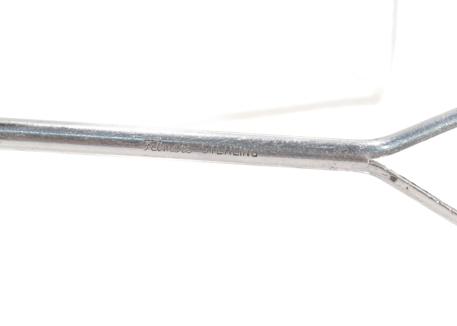 Skurrile Mid-Century Felmore Sterling Silber Schaufel & Spaten geformt Gabel & Löffel 11
