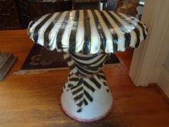 Whimsical Midcentury Italian Glazed Terracotta Table