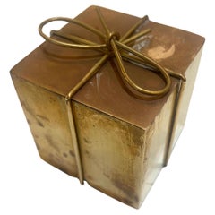 whimsical Mini Patinated Brass Postmodern Gift Sculpture Paperweight