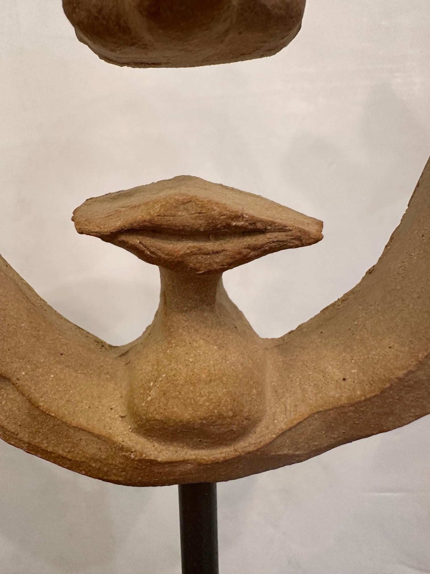 Whimsical Original Pottery Sculpture by David Gil of Bennington Artware Studio For Sale 6