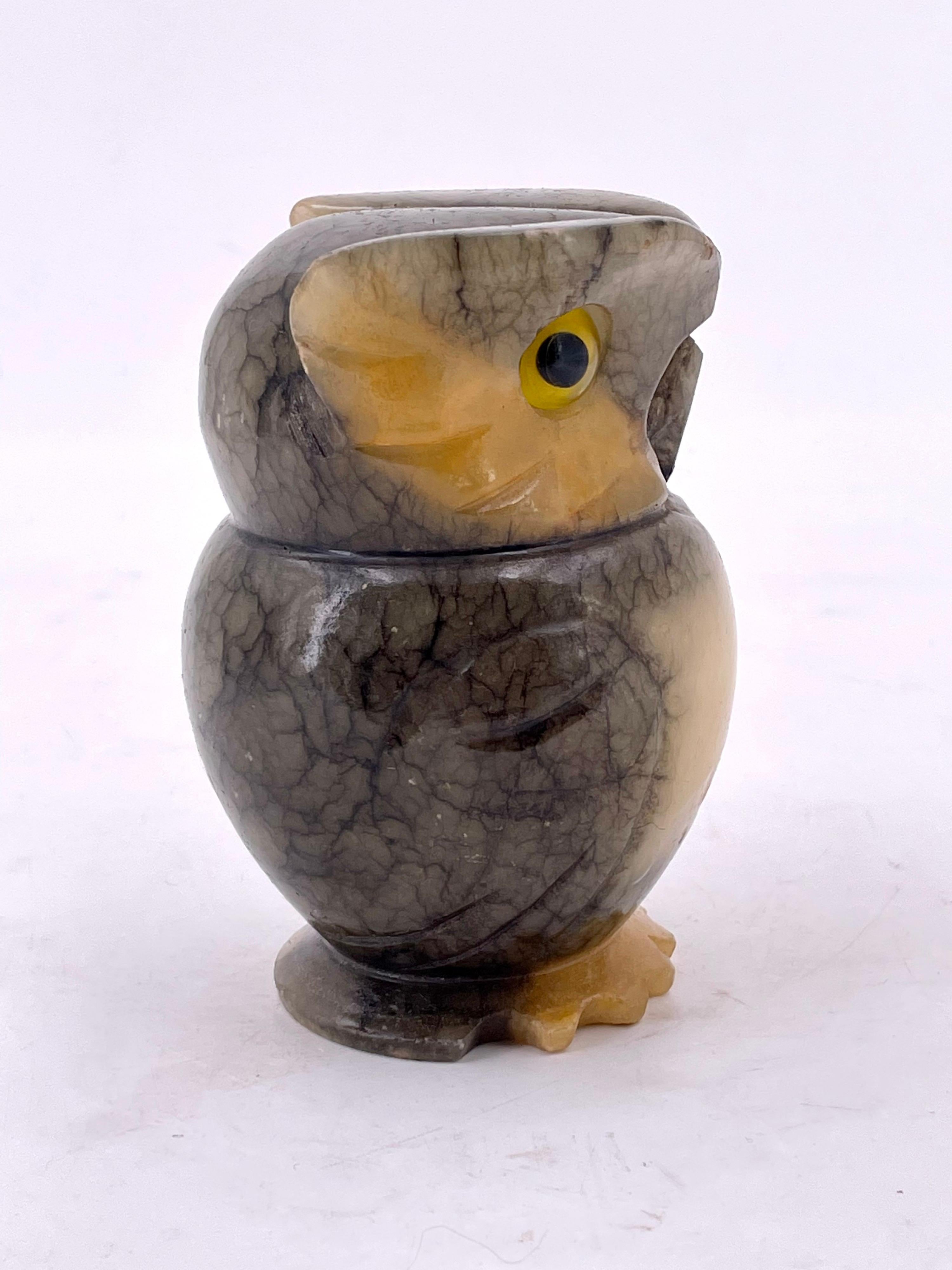 alabaster owl figurine