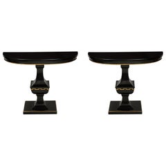 Whimsical Pair of Hollywood Regency Consoles