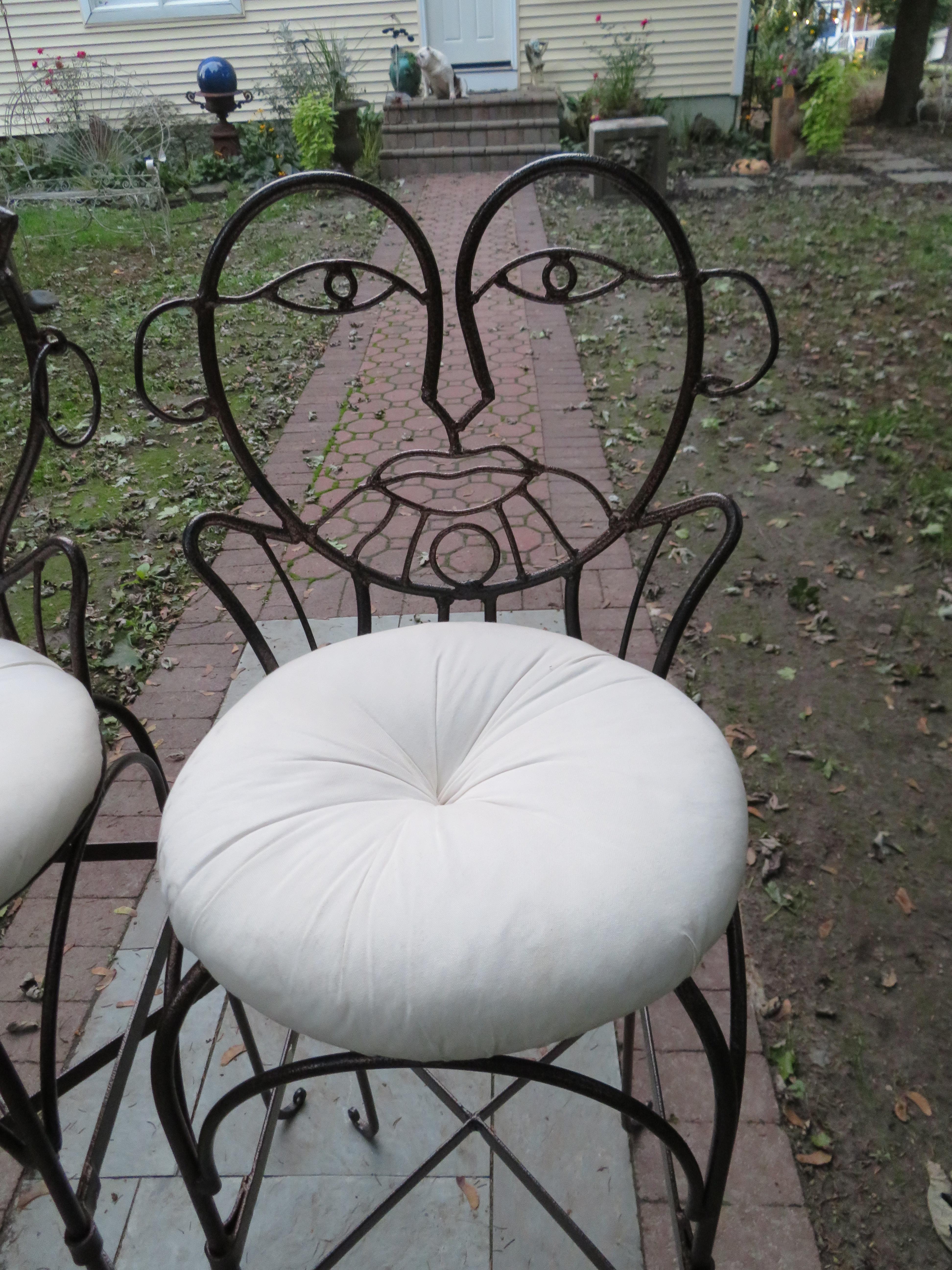 wrought iron barstools