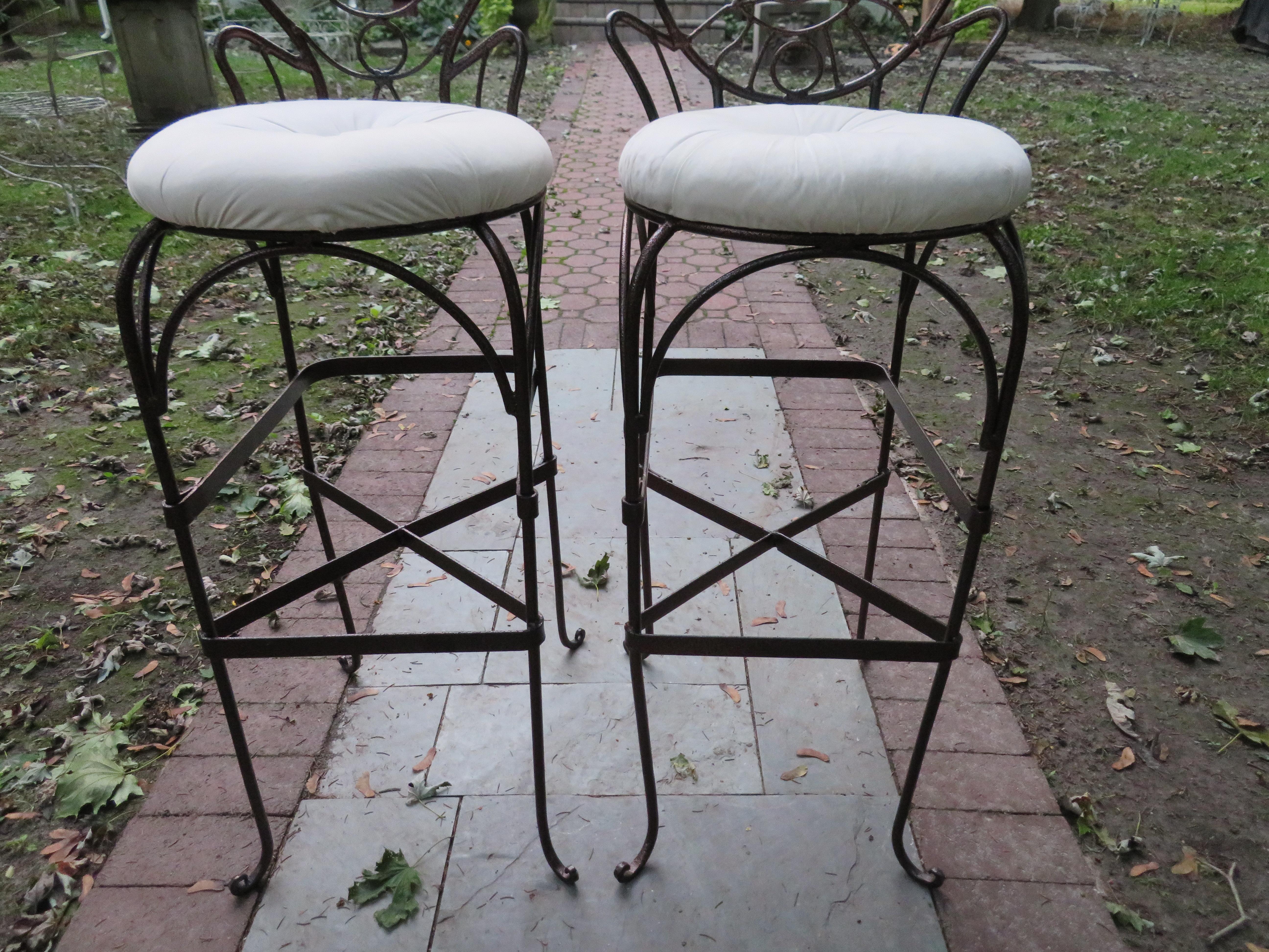 bar stools wrought iron