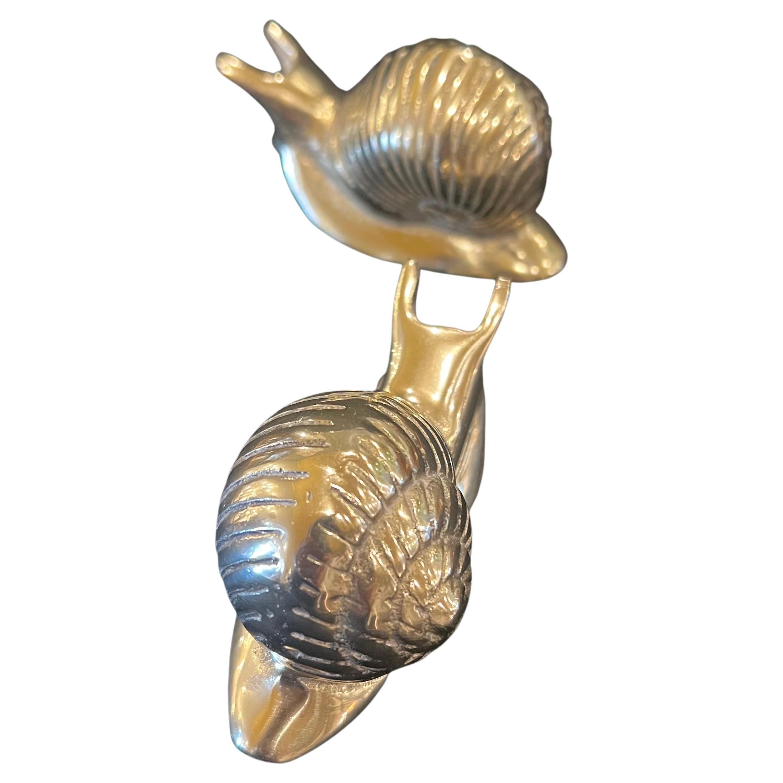vintage brass snail