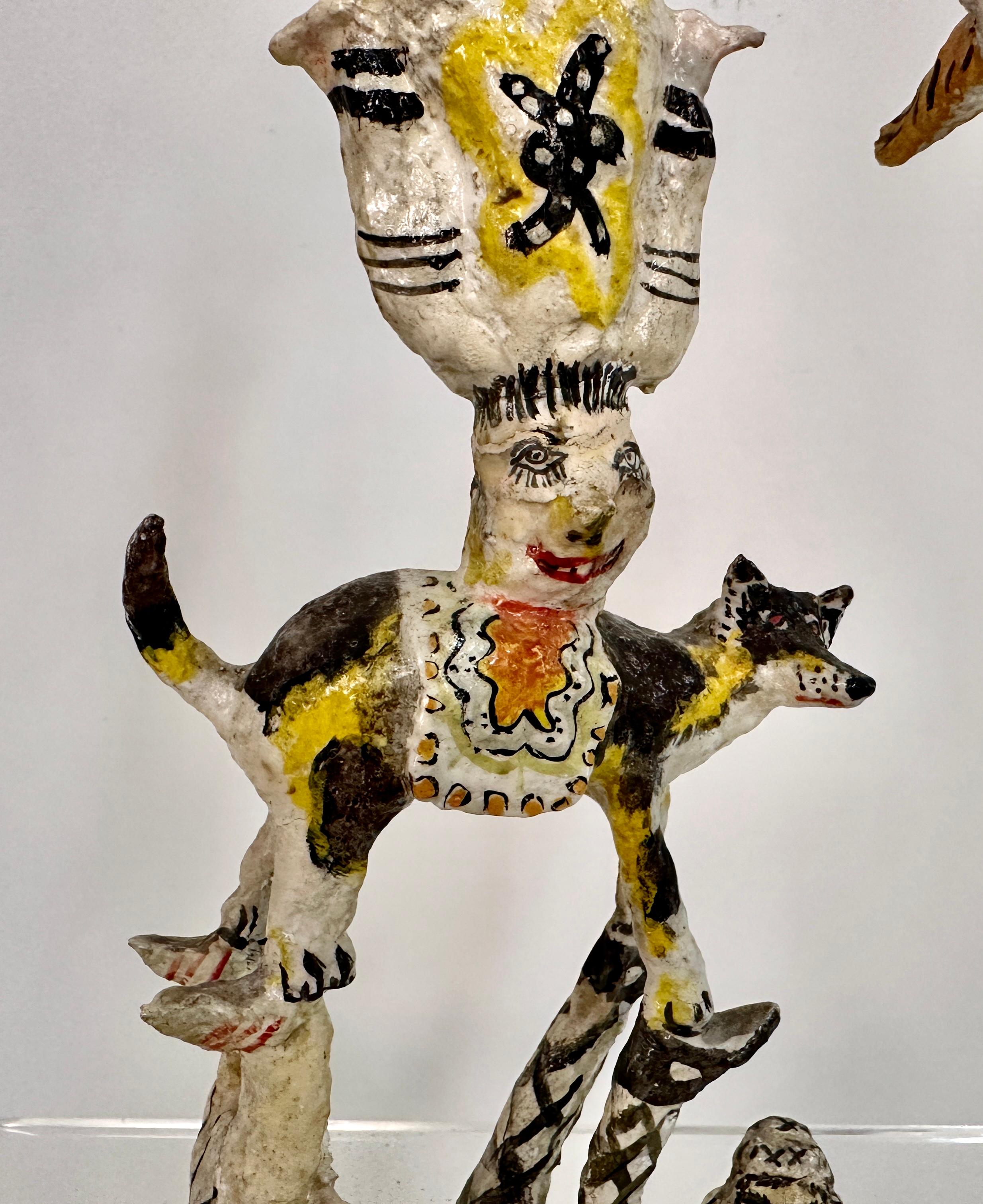 Whimsical Papier Mache Circus Sculpture, USA c1970s 3
