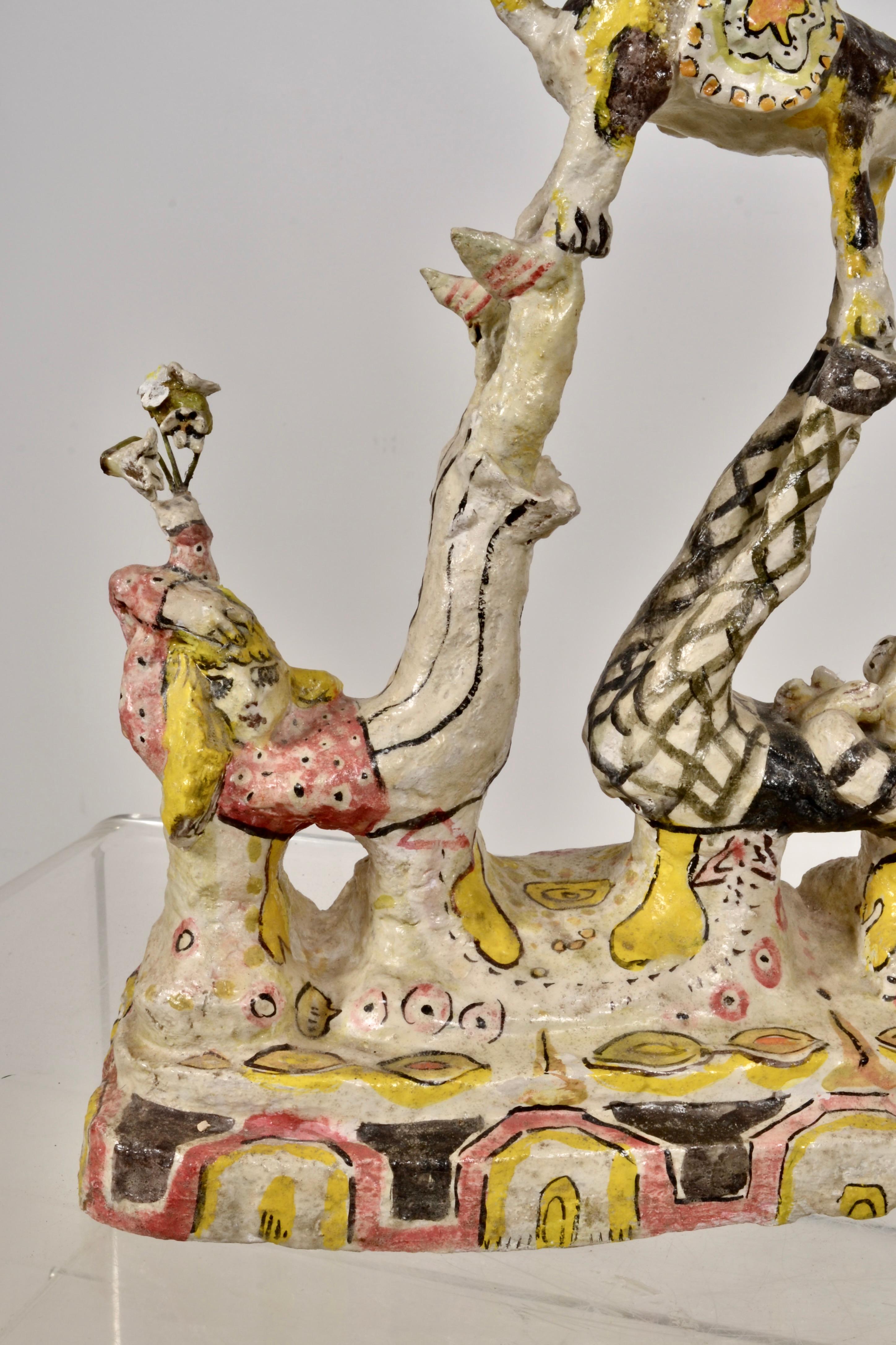 American Whimsical Papier Mache Circus Sculpture, USA c1970s
