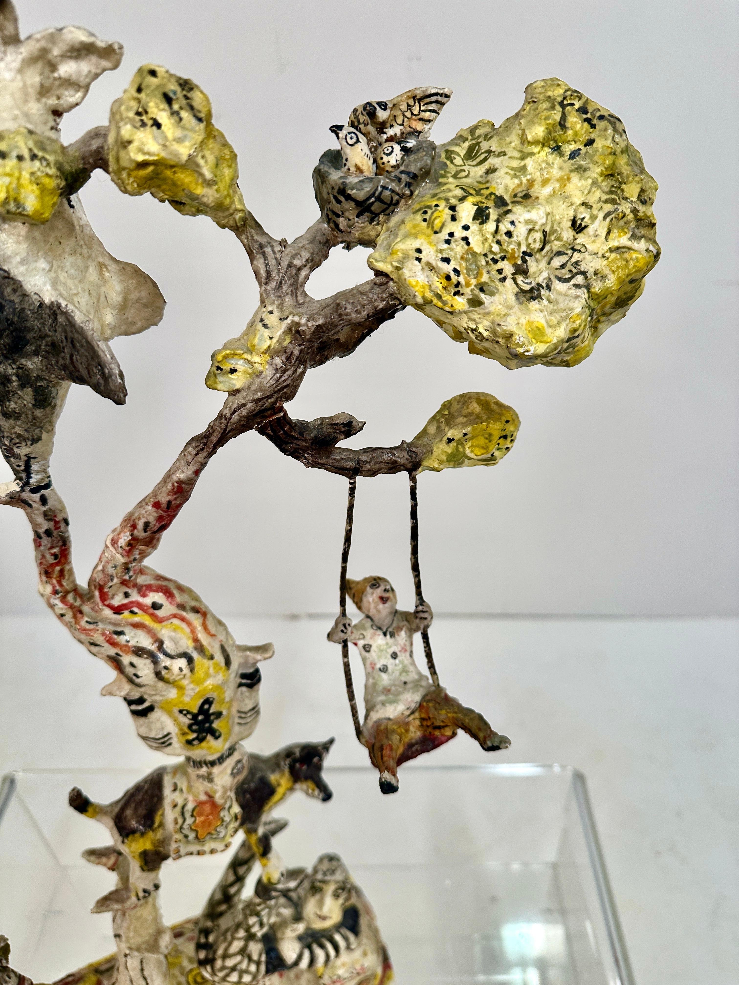 Paper Whimsical Papier Mache Circus Sculpture, USA c1970s